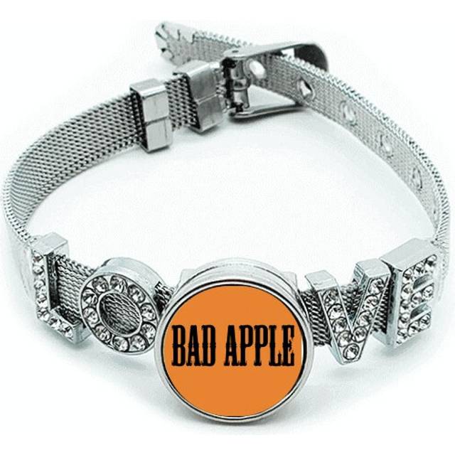 Interesting Catchword Bad Guys Bracelet Wristband Crystal Love Adjustable Bangle