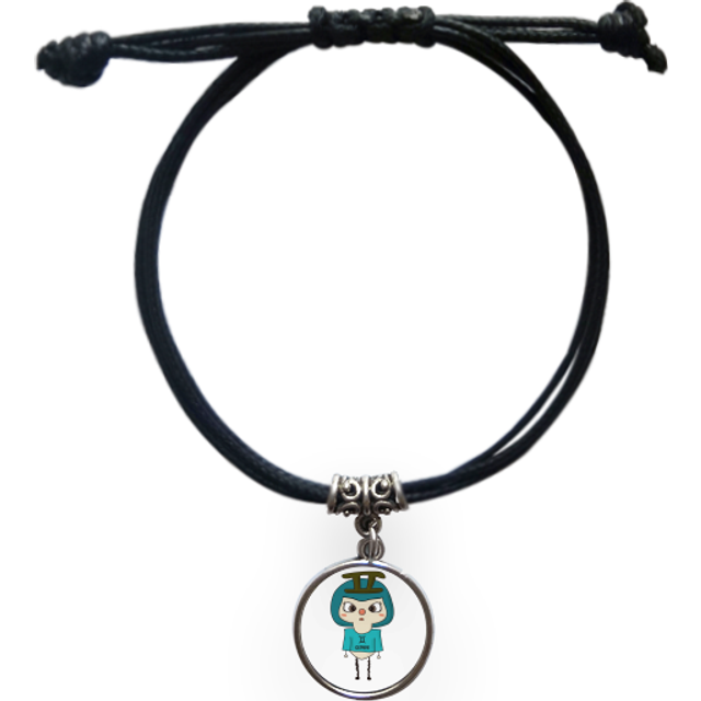 constellation luck tendency geni silver uu bracelet leather wristband black jewelry