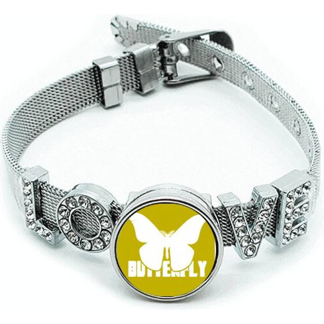 Insect Harm Fears Animal Butterflies Bracelet Wristband Crystal Love Adjustable Bangle