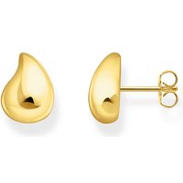 Thomas Sabo | Små guldpläterade öronstift i organisk form | Guld