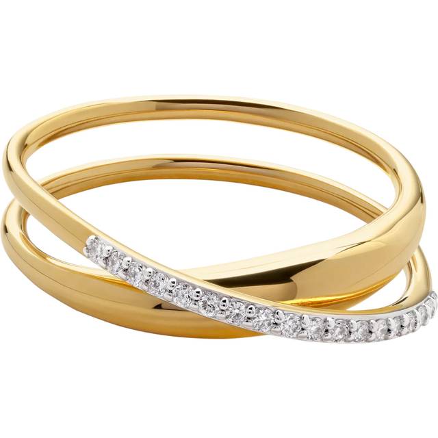 Monica Vinader Diamond Nura Wrap Ring, Gold