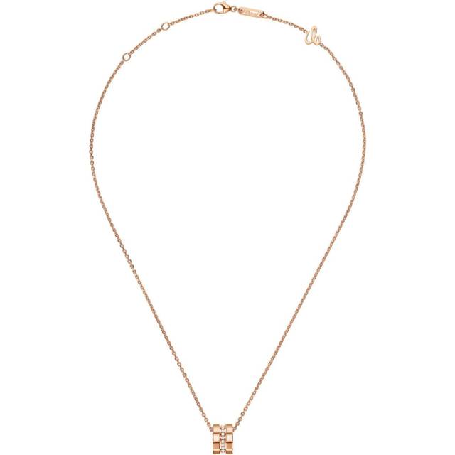 Chopard - 18kt rose gold Ice Cube diamond necklace - women - 18kt Rose Gold/White Diamond - One Size - Pink