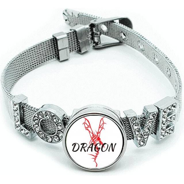 Animal Myth Dragon Oriental Cloud Bracelet Wristband Crystal Love Adjustable Bangle