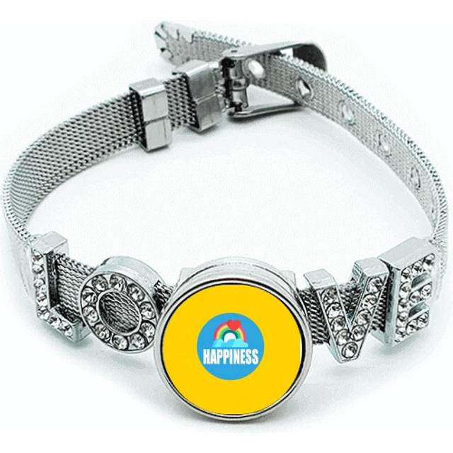 Couple Love Eternal Happiness Bracelet Wristband Crystal Love Adjustable Bangle