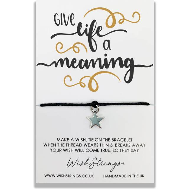 Give Life A Meaning Wish String Bracelet With Lucky Charm Sentimental Gift