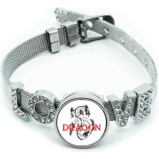 Animal Mythology Oriental Dragon Western Dragon Bracelet Wristband Crystal Love Adjustable Bangle