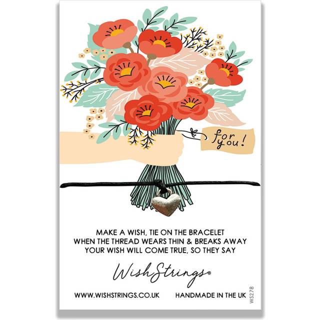 Flowers For You Wish String Bracelet With Lucky Charm Sentimental Gift