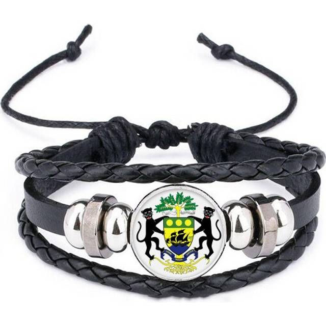 gabse africa eu national emblem bracelet braided leather woven  wristband