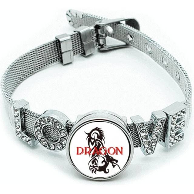 Animal Dragon Oriental Myth Western Myth Bracelet Wristband Crystal Love Adjustable Bangle