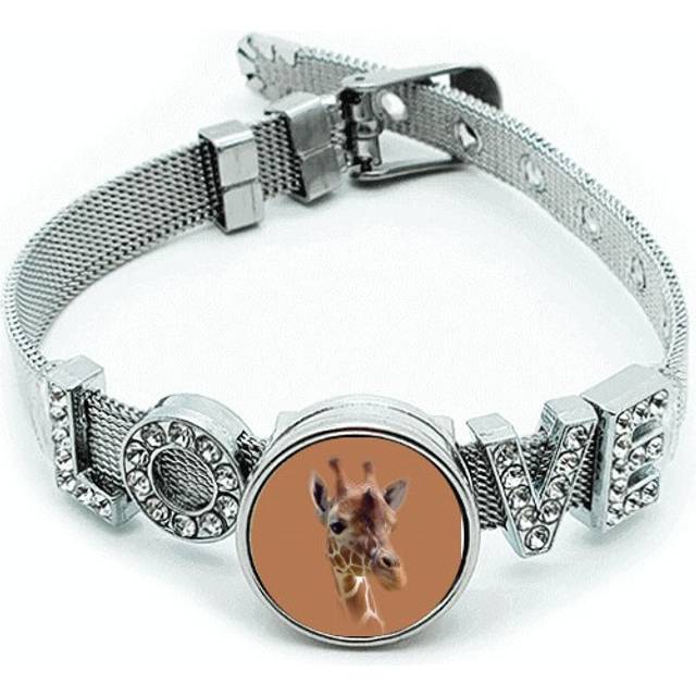 Giraffe Lateral Horn Neck Bracelet Wristband Crystal Love Adjustable Bangle