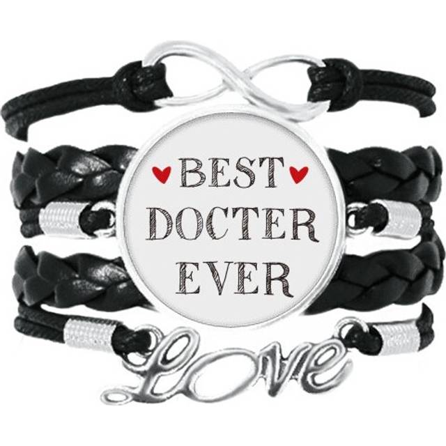 best doctor ever quote profession bracelet love accessory twisted leather knitting  wristband