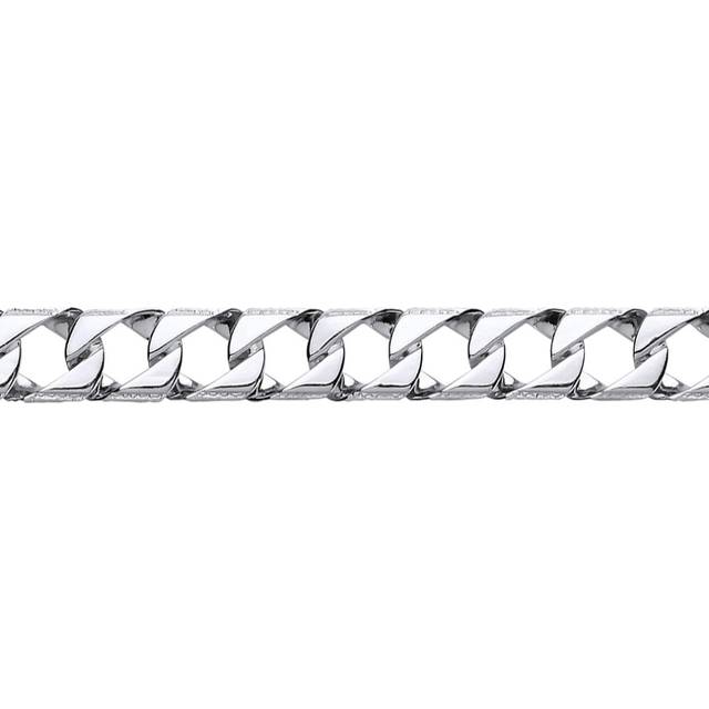 Jewelco London Mens Sterling Silver Lizard Skin Curb Cast Bracelet 13mm 8 inch - GVB401