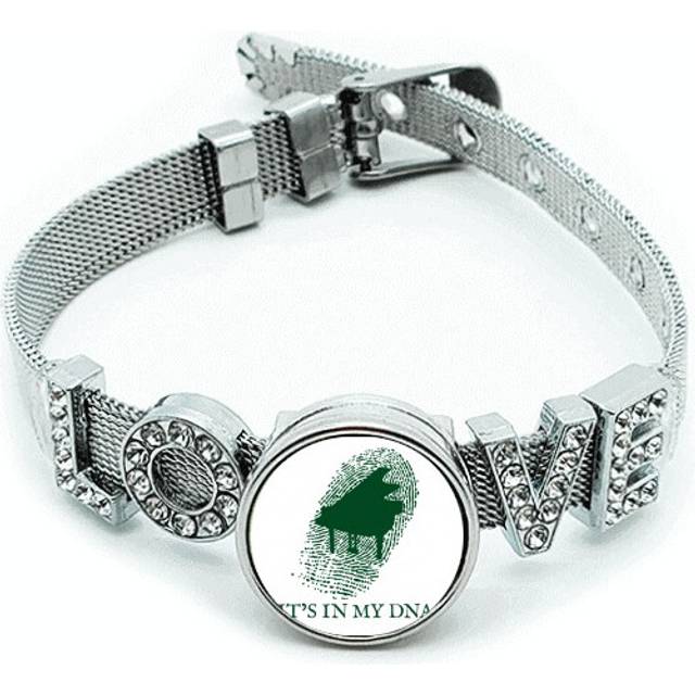 Gene Fingerprint Musical Piano Bracelet Wristband Crystal Love Adjustable Bangle