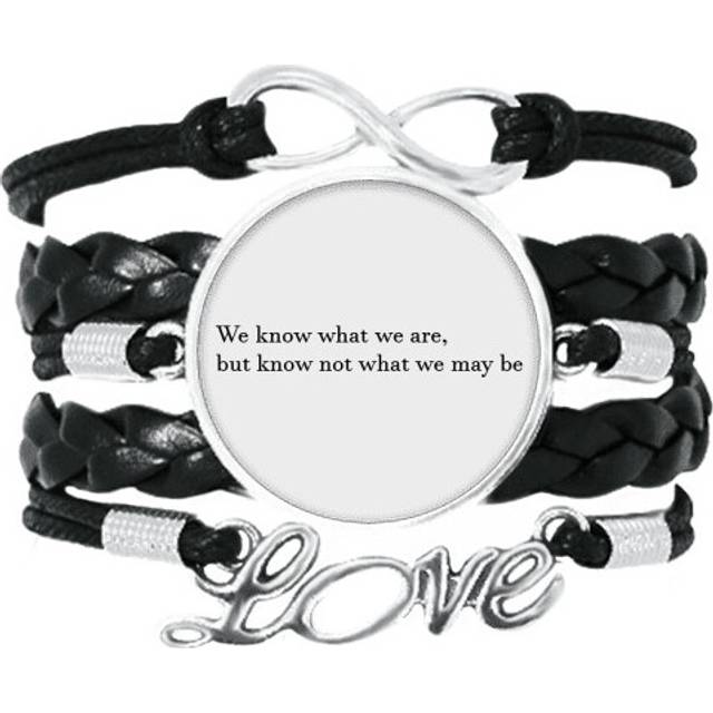we know not what we may be bracelet love accessory twisted leather knitting wristband