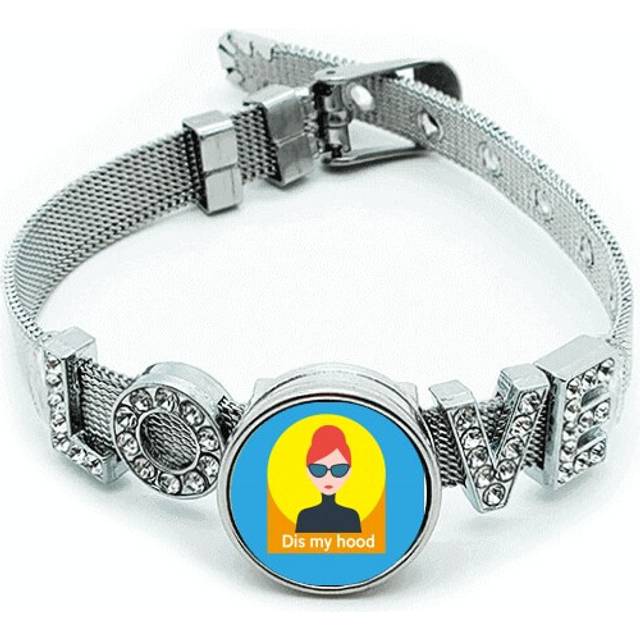 Hip Hop Music Self Reality My Site Bracelet Wristband Crystal Love Adjustable Bangle