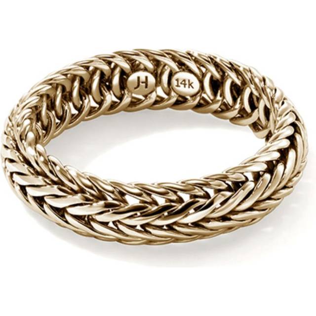 John Hardy - 14kt yellow gold Kami chain ring - unisex - 14kt Gold - 11
