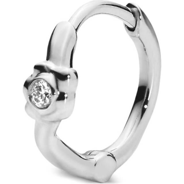 Maria Black - 14kt white gold Flora diamond huggie earring - unisex - Lab Grown Diamond/14kt White Gold - One Size - Silver