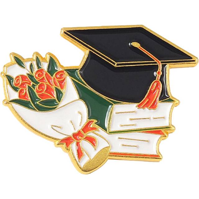 (C) Graduation Pin Gifts For Grad Cap Enamel Pins For Students Enamel Lapel Pin