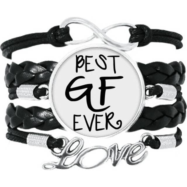 girlfriend best gf ever valentine's day bracelet love accessory twisted leather knitting wristband