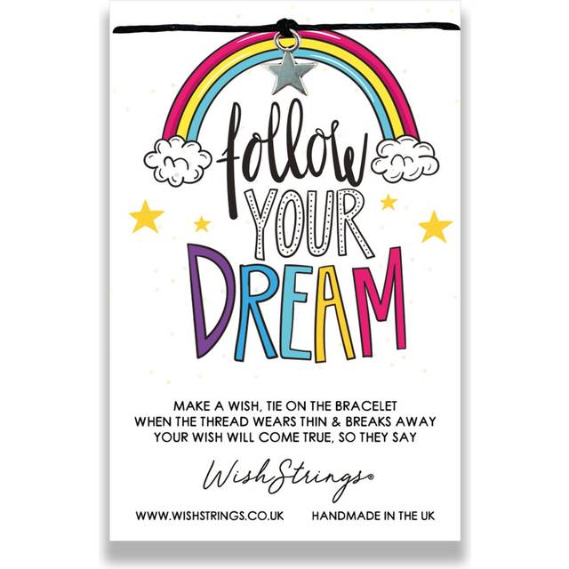 Follow Your Dream Wish String Bracelet With Lucky Charm Sentimental Gift