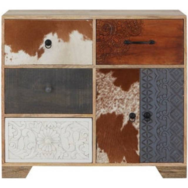 Marwar Tall Sideboard - Wood - L40 x W90 x H80 cm - Assorted