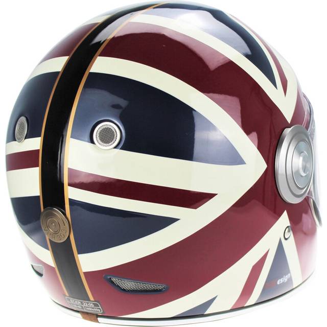(M) VPR.303 Premium Vintage Retro Full Face Motorbike Motorcycle Racing Crash Helmet Union Jack Graphic