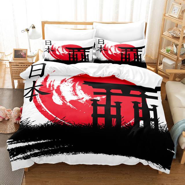(Style 08, King(220X240CM/3PCS)) Ink painting Kid Bedding Single Double Duvet Cover