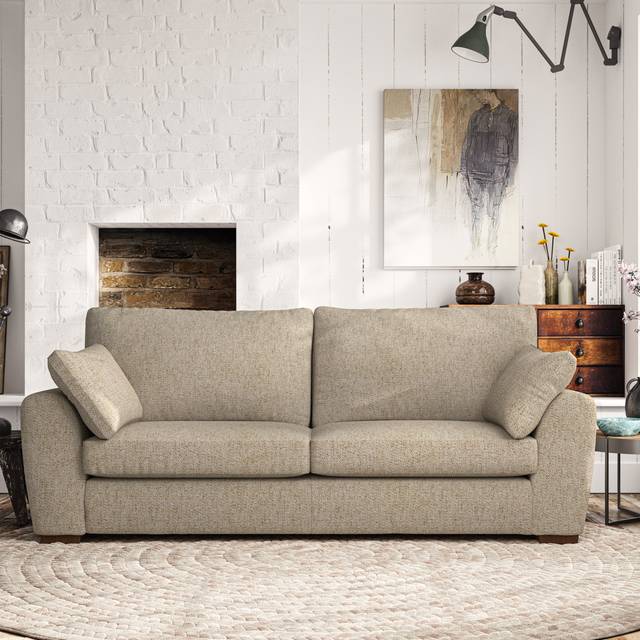 Madison Large 3 Seater Sofa - Chunky Weave Honey