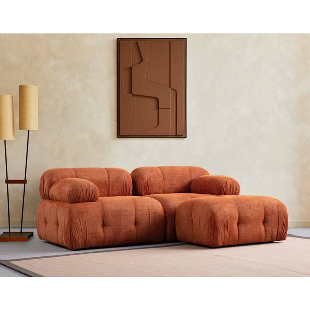 Hanah Home - Hörnsoffa Muffin 3-sits - Orange - Divansoffor - Från Homeroom
