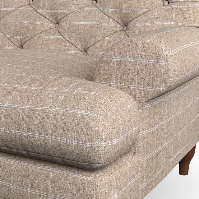 Canterbury 4 Seater Sofa - Check Natural