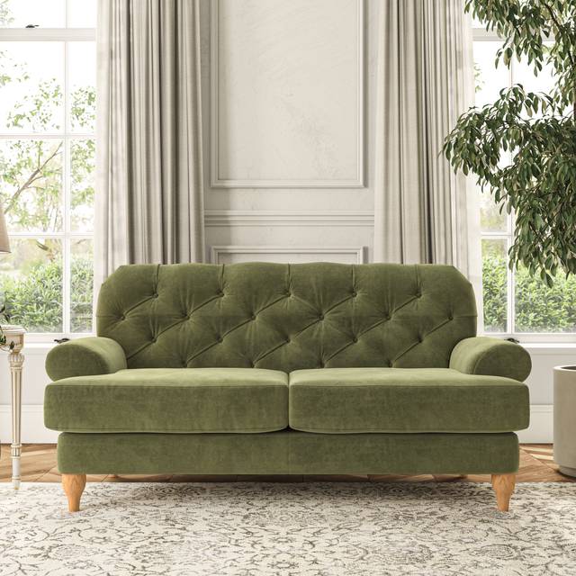 Canterbury Large 2 Seater Sofa - Luxury Velvet Olive
