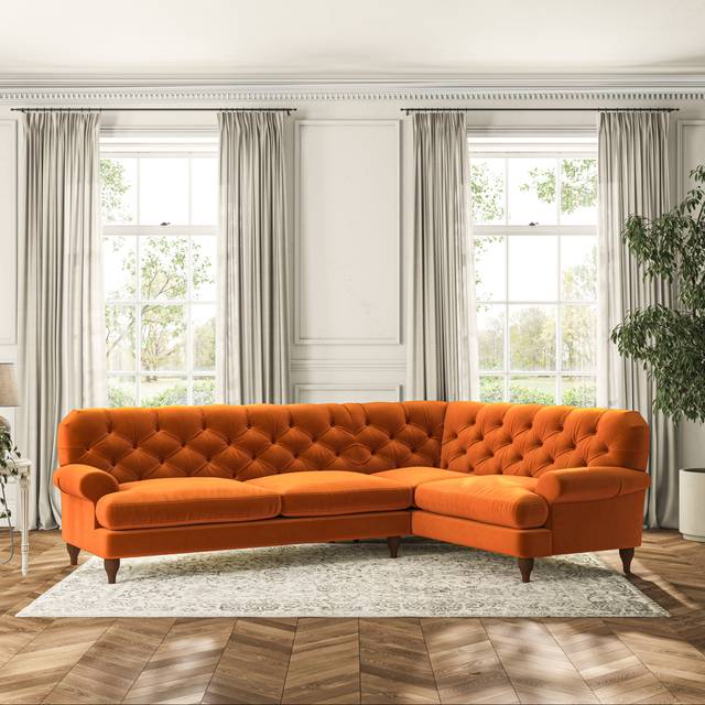 Canterbury 4 Seater Corner Sofa - House Velvet Ginger