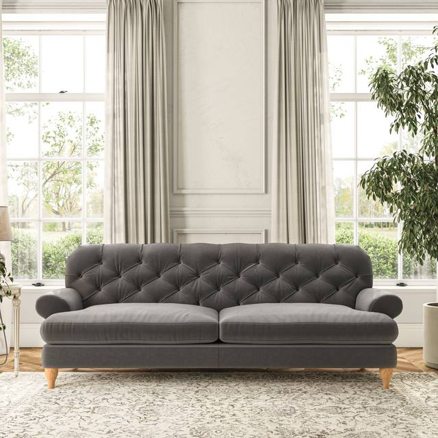 Canterbury 4 Seater Sofa - House Velvet Charcoal