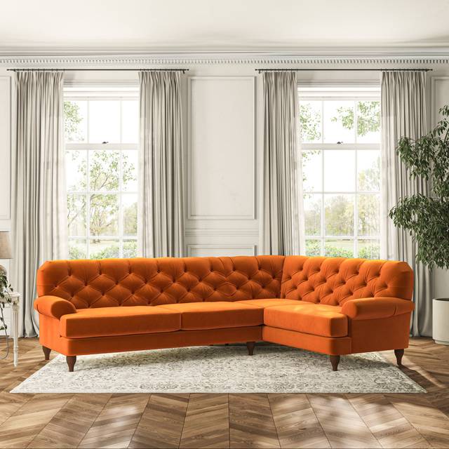 Canterbury 4 Seater Corner Sofa - House Velvet Ginger