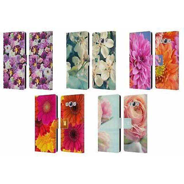 Head case designs flowers leather book wallet case for samsung phones 3