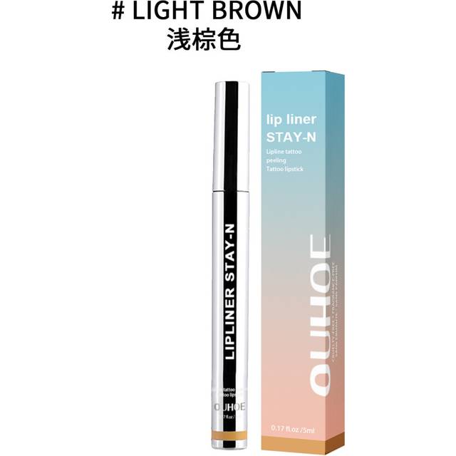 (Conventional, Light Brown) Peel-off Lip Liner, Lip Line, Plump Lip Color, Non-removing Makeup, Peel-off Lip Liner