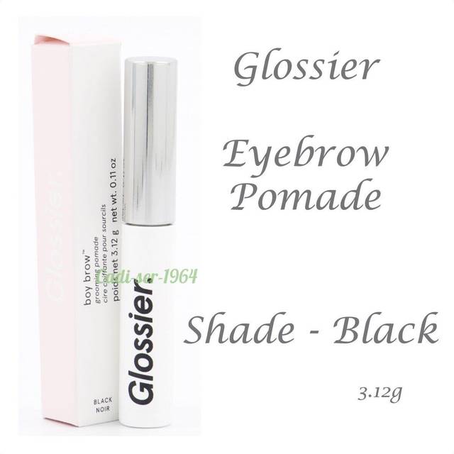 Glossier Boy Brow Volumizing Eyebrow GelPomade  Black  Dark BrownBlack