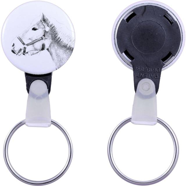 Haflinger - unique keychain with a horse picture, handmade product, light and handy pendant from Art-Dog brand