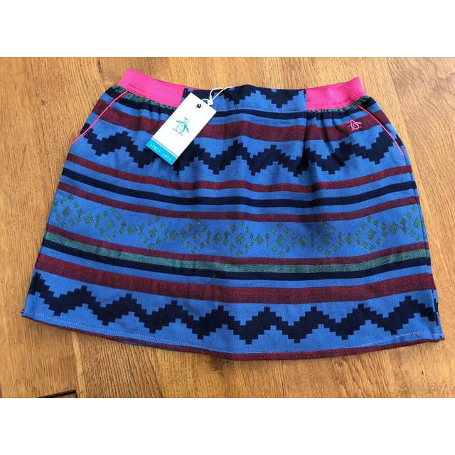 Original penguin girls blue aztec short skirt -