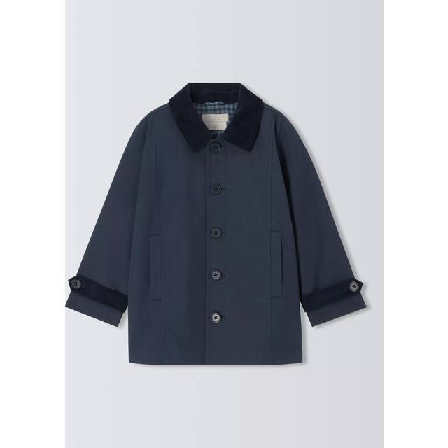 John Lewis Heirloom Collection Kids' Waxed Cotton Coat, Navy
