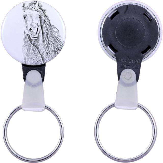Pintabian - unique keychain with a horse picture, handmade product, light and handy pendant from Art-Dog brand