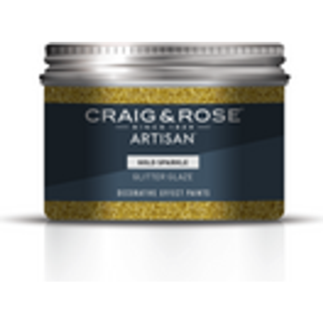 Craig & Rose Artisan Walls & Ceilings Glitter Glaze Gold Sparkle Paint 300ml