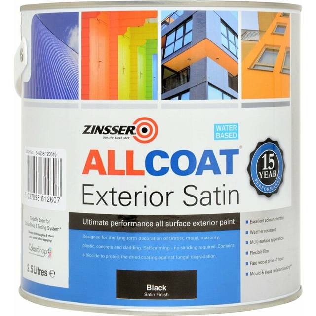 Zinsser allcoat exterior black satin 1l