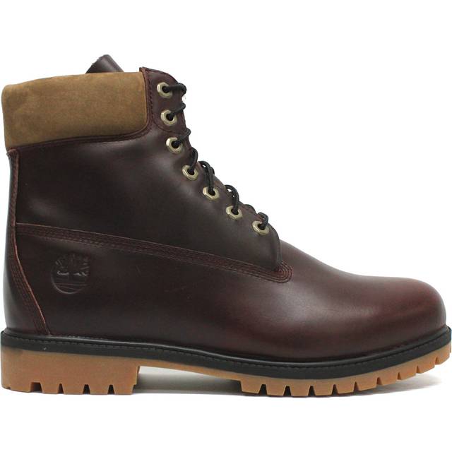 Timberland Mens 6 In Buck Boots Burgundy Full Grain Leather Red, 9