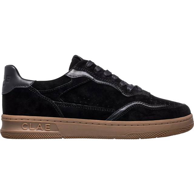 CLAE Haywood Leather Trainers, Black/Dark Gum