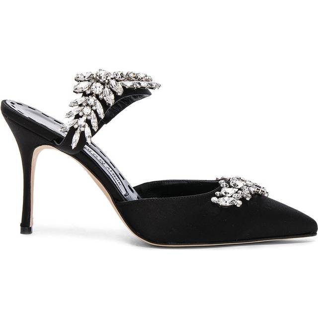 Manolo Blahnik Satin Lurum 90 Heels in Green - Green. Size 37.5 (also in 35, 35.5, 36, 36.5, 37, 38, 38.5, 39, 39.5, 40, 41, 42). (37.5)