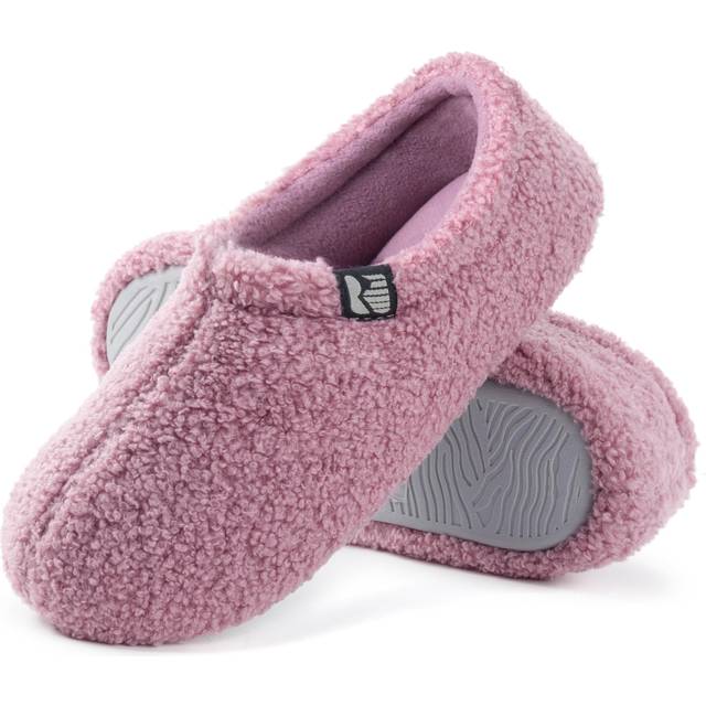 RockDove Women's Teddy Fleece Closed Back Indoor Slipper  Size 9-10 US Women  Lavender