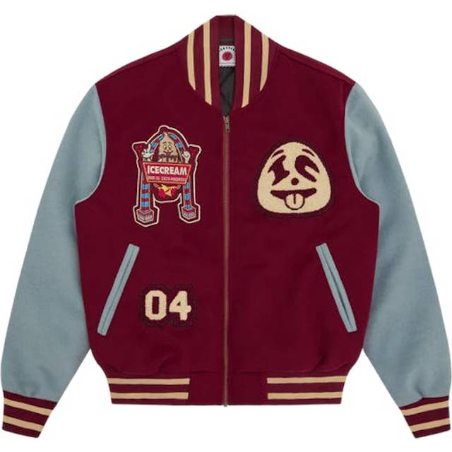 DINER TEAM VARSITY JACKET - BURGUNDY, XXL