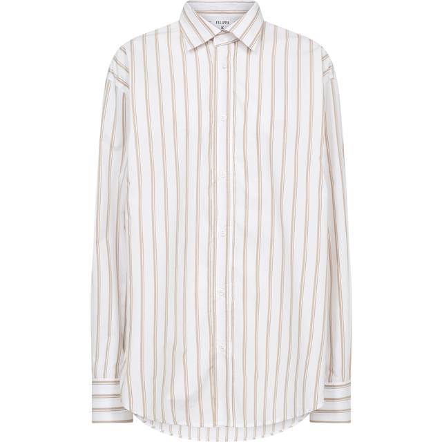 Filippa K Classic Poplin Shirt Dam Långärmade Skjortor Stl. 40 - Från Magasin - Light Brow (40)