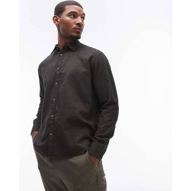 Selected Homme – Mörkgrön skjorta i oversize-Grön/a